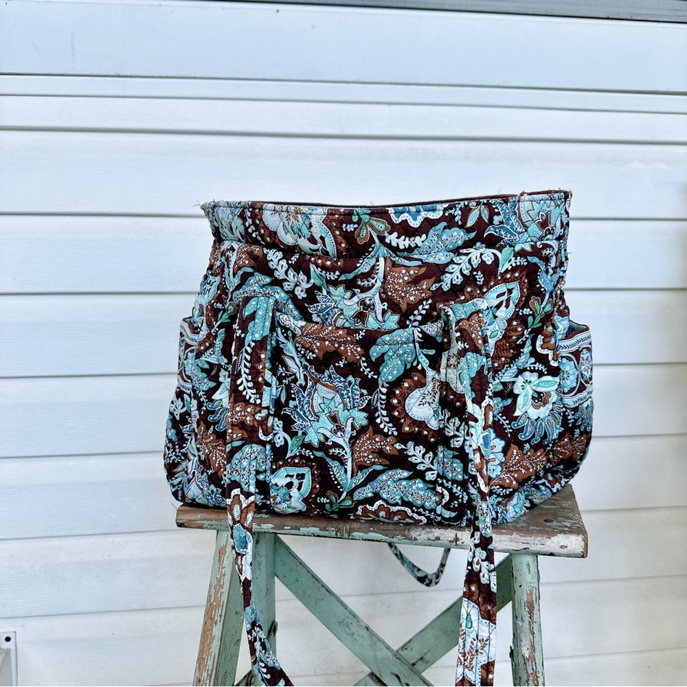 Vera Bradley Java Blue (Retired Pattern) Tote/Dia… - image 1